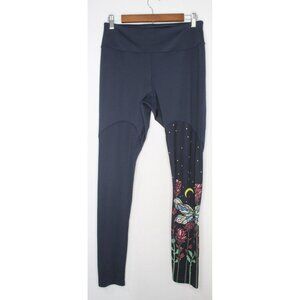 Simms Insect Shield Bug Stopper Leggings Womens L Black Dragonfly Hiking Fishing